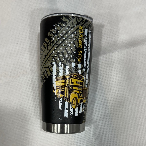 Other - Black and Gold Bus Driver Tumbler
